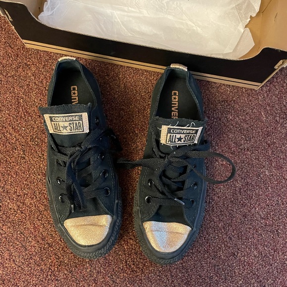 Converse black and gold sneackers size 6 - Picture 5 of 9
